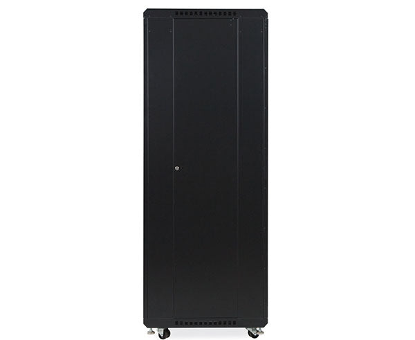 Side view of the 37U LINIER server cabinet showing the sdolid side panel