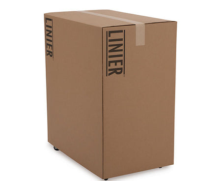 Close-up of the LINIER 22U server cabinet's packaging