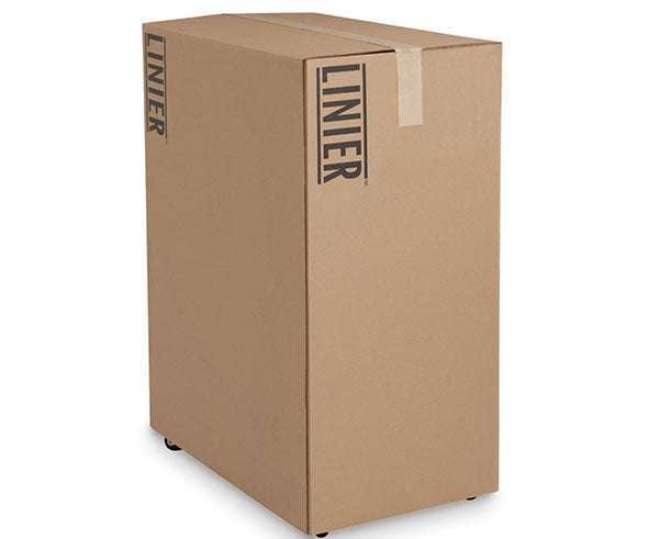 Packaging box for the 27U LINIER Server Cabinet with branding visible
