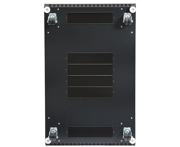 Bottom panel of the 27U LINIER Server Cabinet featuring cable access holes