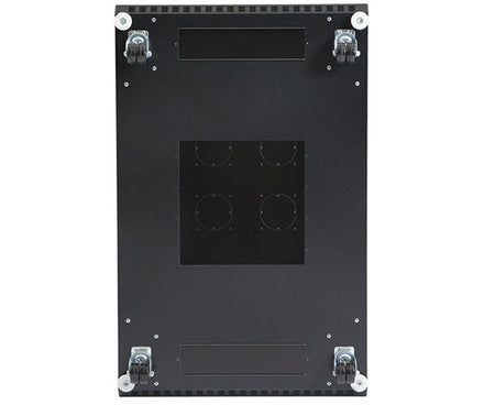 Bottom view of the 42U LINIER Server Cabinet displaying dual cable entry points