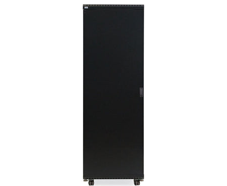 Rear view of the 37U LINIER® Server Cabinet showing solid door