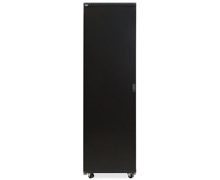 42U LINIER server cabinet with solid doors and caster wheels for mobility