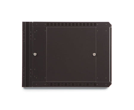 Side view of the 9U LINIER® Swing-Out Wall Mount Cabinet with a closed side panel