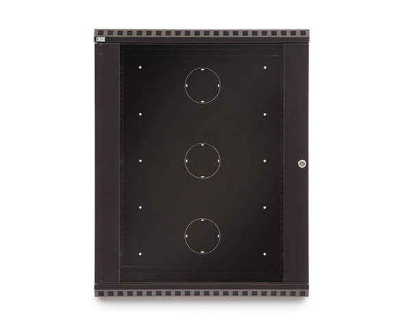Interior view of the 15U LINIER Cabinet showing the mounting holes