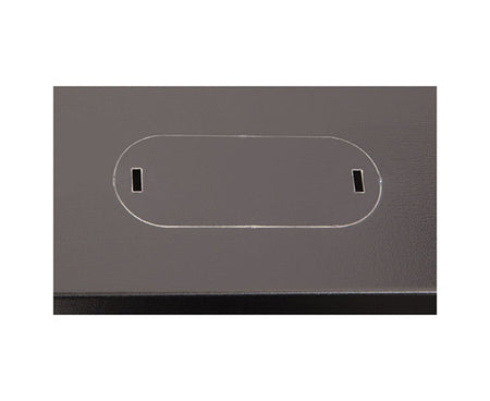 Top view of the 15U LINIER Swing-Out Wall Mount Cabinet with cable entry