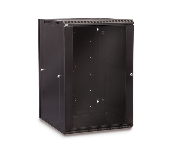 18U LINIER® Swing-Out Wall Mount Cabinet - Glass Door