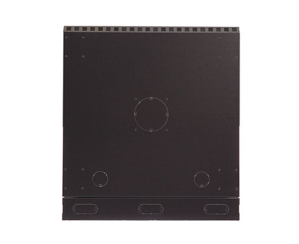 Bottom view of the 9U LINIER Swing-Out Wall Mount Cabinet with wall mount holes