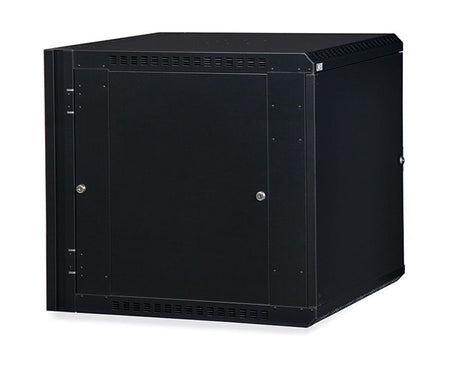 Interior view of the 12U LINIER Swing-Out Wall Mount Cabinet with door loked