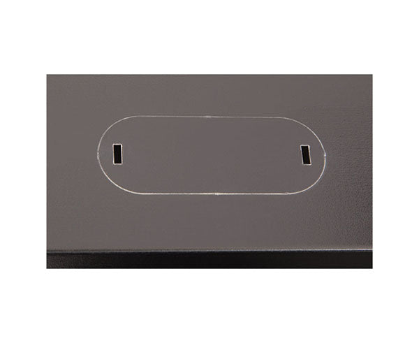 Top view of the 12U LINIER Swing-Out Wall Mount Cabinet with cable entry
