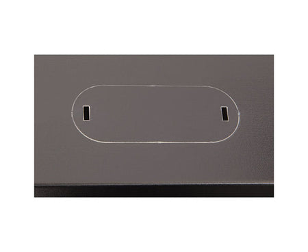 Top view of the 12U LINIER Swing-Out Wall Mount Cabinet with cable entry