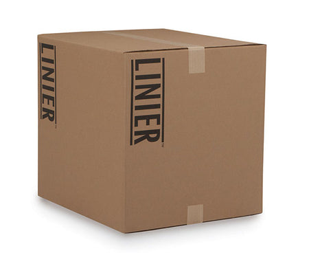 Packaging of the 12U LINIER Swing-Out Wall Mount Cabinet with branding