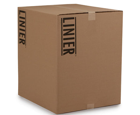 Packaging box for the 15U LINIER® Swing-Out Wall Mount Cabinet with branding
