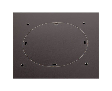 Perforated metal plate on the 9U LINIER® cabinet for cable entry