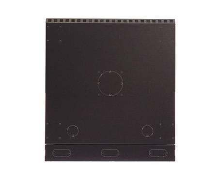 Bottom access hole on the back panel of the 9U LINIER® cabinet