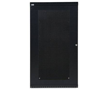 Front view of the 22U LINIER® Cabinet with door hinge visible