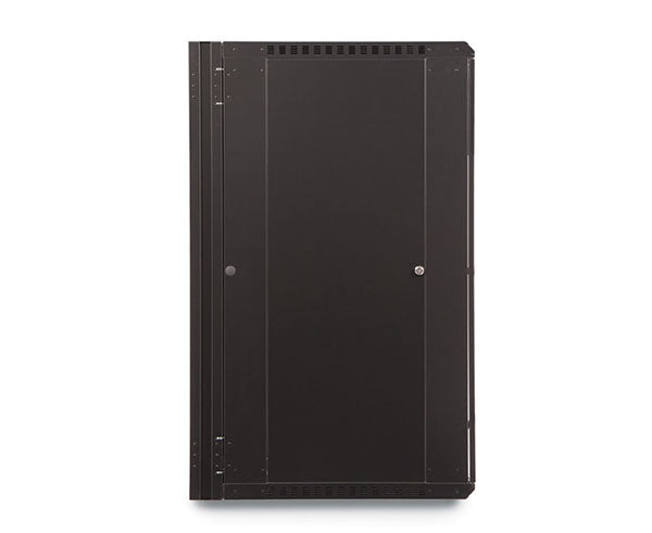 Close-up of the side panel on the 22U LINIER® Swing-Out Wall Mount Cabinet