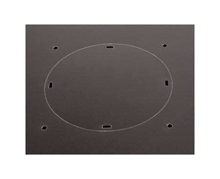 Close-up of the mounting holes on the 22U LINIER® Cabinet's accessory panel