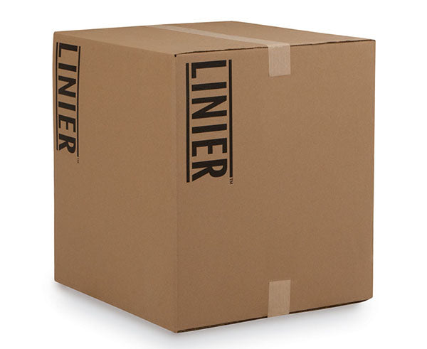 Packaging box for the 12U LINIER fixed wall mount cabinet with branding
