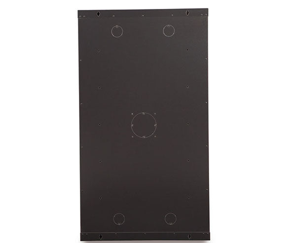 Rear panel of the 22U LINIER Fixed Wall Mount Cabinet with mounting holes