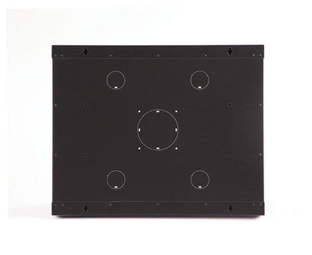 Detail of the ventilation holes on the real panel of the LINIER® 9U cabinet