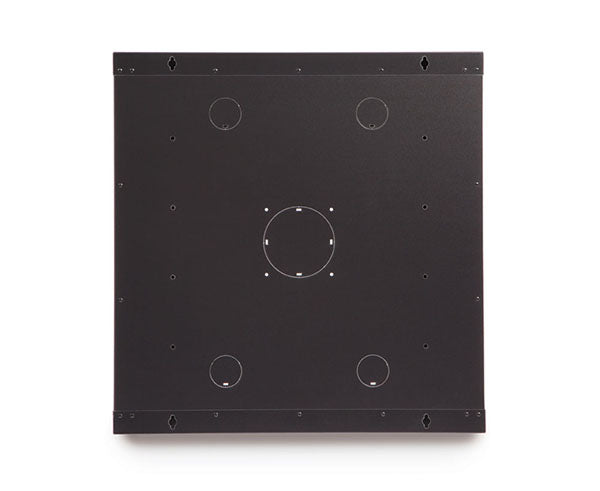 Rear panel cutouts on the 12U LINIER fixed wall mount cabinet