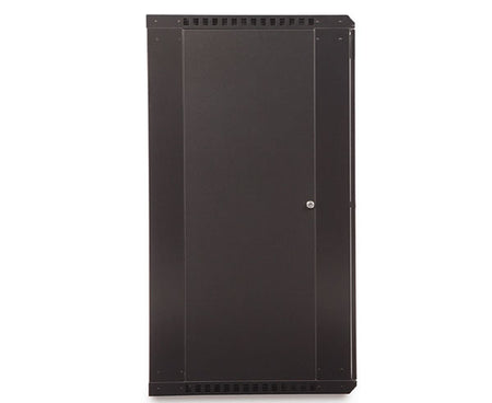 Side view of the 22U LINIER Fixed Wall Mount Cabinet with the door closed