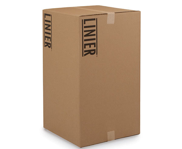 Packaging box for the 22U LINIER Fixed Wall Mount Cabinet with branding visible