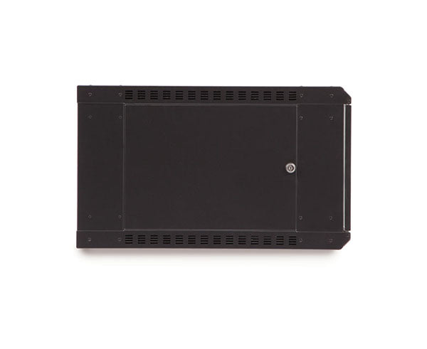 Front view of the 6U LINIER Fixed Wall Mount Cabinet with closed side panel