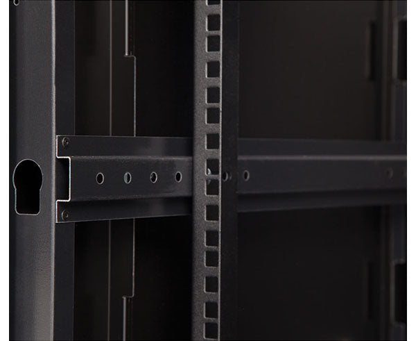 Detailed image of the rear panel of the 12U LINIER Fixed Wall Mount Cabinet