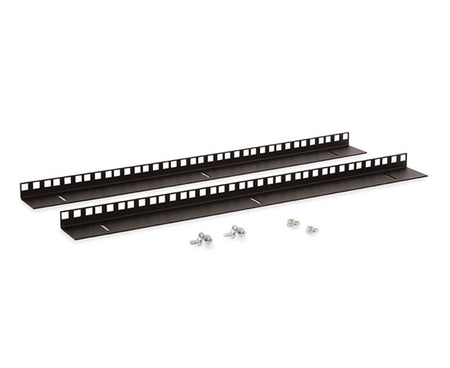 Vertical rail kit with cage nuts for 12U LINIER wall mount server equipment