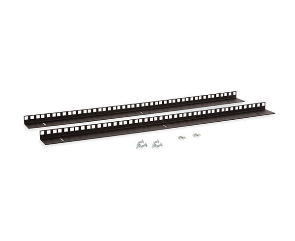 Vertical mounting rails kit for 15U LINIER® wall mount with cage nuts and mounting hardware