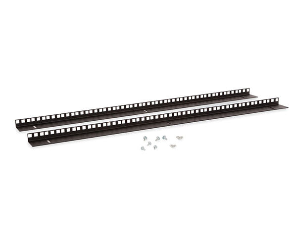 Vertical mounting rails kit for 18U LINIER wall mount with cage nuts and mounting hardware included