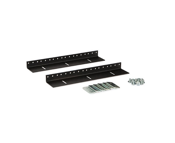 Vertical rail kit with 6U LINIER® branding including metal brackets and mounting hardware