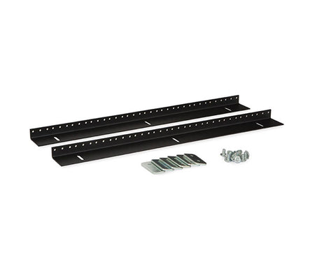 Vertical rail kit with 12U LINIER® branding, including tapped mounting brackets and hardware