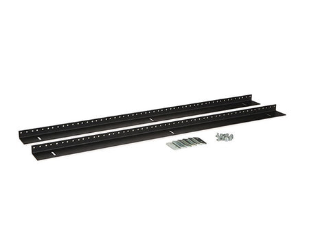Vertical mounting rails kit for 18U LINIER® wall mount with 10-32 tapped holes