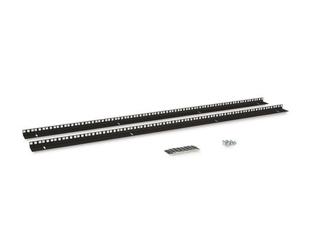 Vertical rail kit for 27U LINIER® server cabinet with cage nut style mounting