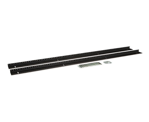 Vertical rail kit for 27U LINIER server cabinet with 10-32 tapped holes