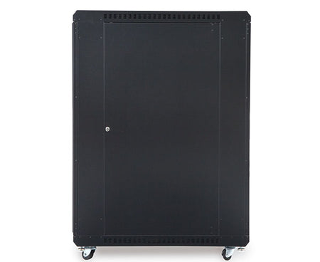 22U LINIER server cabinet with no doors and 36-inch depth on a white background