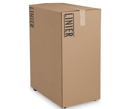 Packaging box labeled with 'LINIER' for a 27U server cabinet