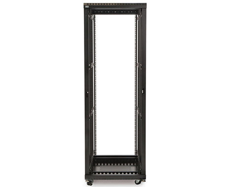 37U LINIER server rack with dual shelving on casters