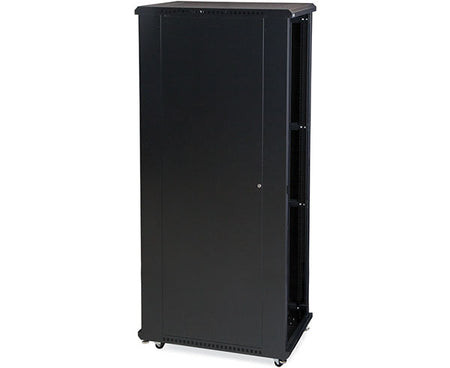 Side view of the 42U LINIER server cabinet showcasing its depth and caster wheels