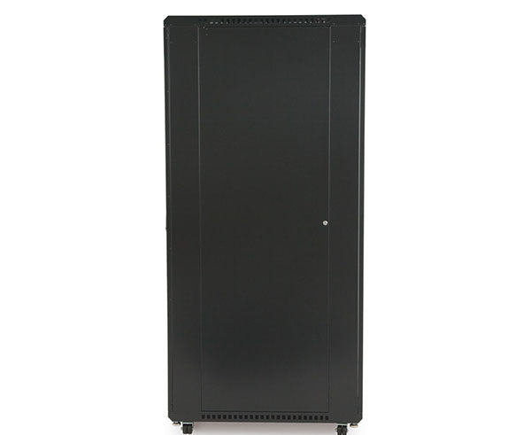 Side perspective of the 42U LINIER server cabinet emphasizing its depth and mobility