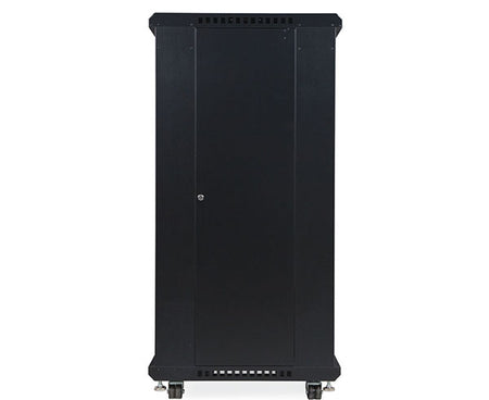 27U LINIER server cabinet on casters without doors, 24-inch depth