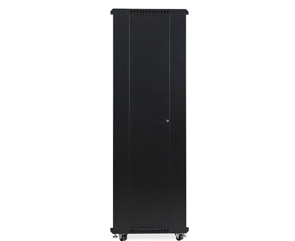 Side view of the 42U LINIER® Server Cabinet, highlighting its height and mobility features
