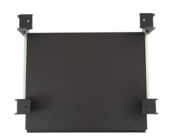 Top view of the LAN station keyboard tray designed for ergonomic typing