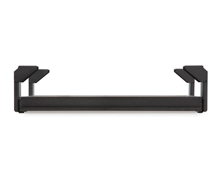 LAN station keyboard tray with black finish and matching legs