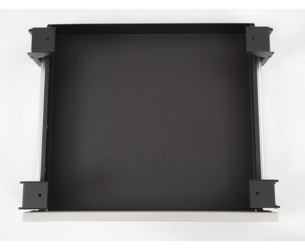 Top view of the Folkstone LAN station utility drawer against a white backdrop