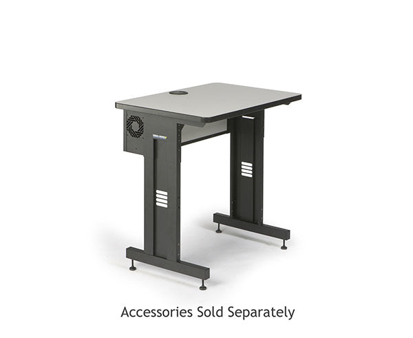 Folkstone training table featuring gray top and contrasting black legs