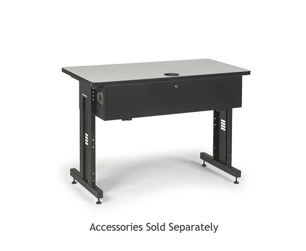 Stylish folkstone training table with a gray tabletop and clean black frame